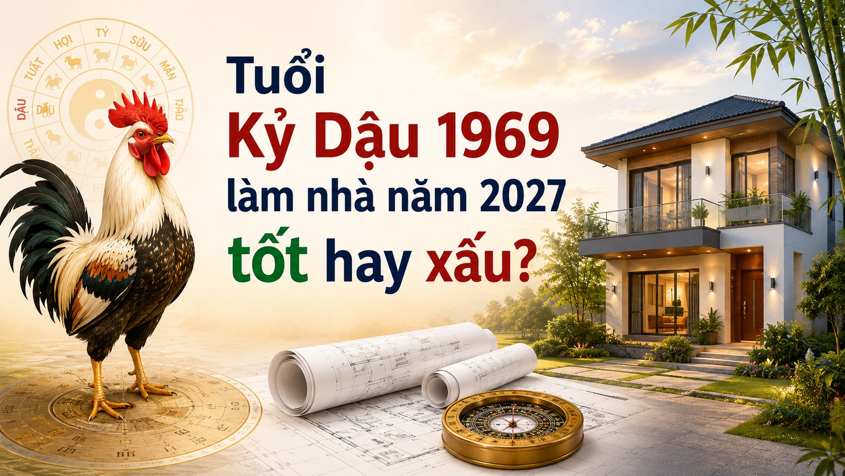 Tuổi Kỷ Dậu 1969 làm nhà năm 2027 tốt hay xấu? Luận giải phong thủy đầy đủ