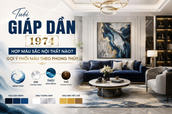 Tuổi Giáp Dần 1974 hợp màu sắc nội thất nào? Gợi ý phối màu theo phong thủy