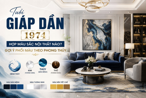 Tuổi Giáp Dần 1974 hợp màu sắc nội thất nào? Gợi ý phối màu theo phong thủy