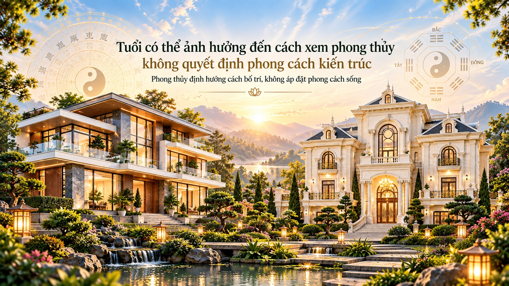 Cách chọn mẫu biệt thự hợp tuổi gia chủ theo phong thủy để đón tài lộc