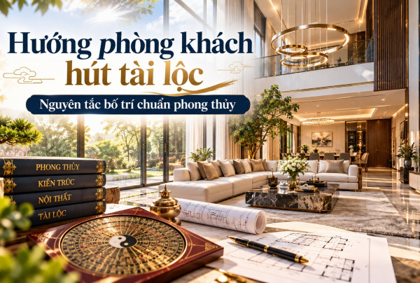 Hướng phòng khách hút tài lộc: Nguyên tắc bố trí chuẩn phong thủy
