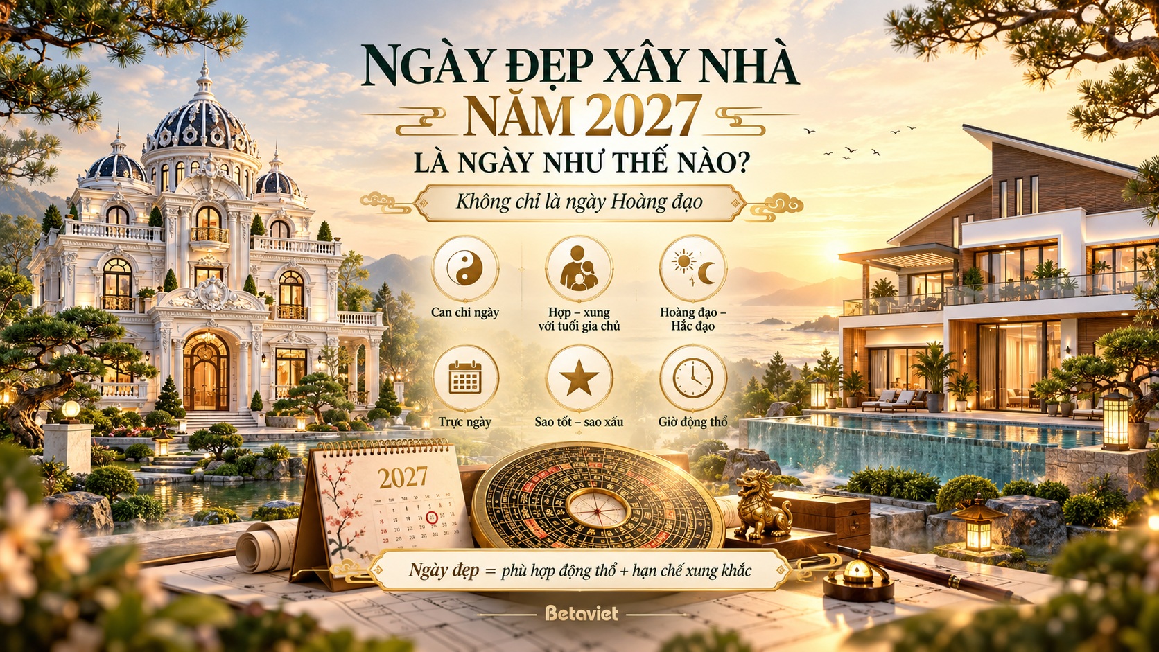 Ngày Đẹp Xây Nhà Năm 2027: Cách Chọn Ngày Động Thổ Hợp Tuổi Gia Chủ