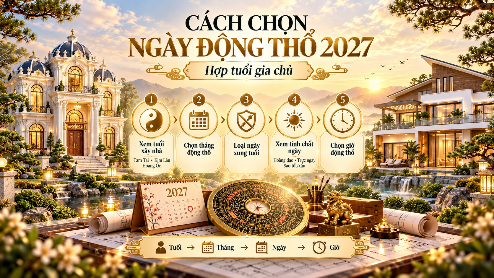 Ngày Đẹp Xây Nhà Năm 2027: Cách Chọn Ngày Động Thổ Hợp Tuổi Gia Chủ