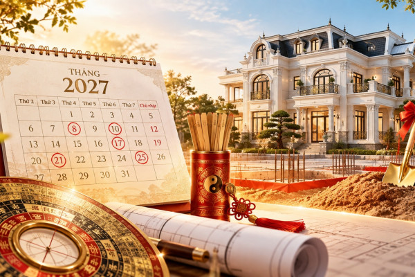 Những ngày đại cát động thổ năm 2027: Cách chọn ngày đẹp chuẩn phong thủy