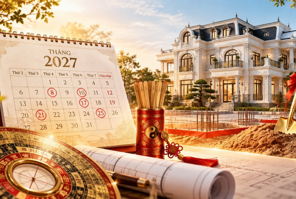 Những ngày đại cát động thổ năm 2027: Cách chọn ngày đẹp chuẩn phong thủy
