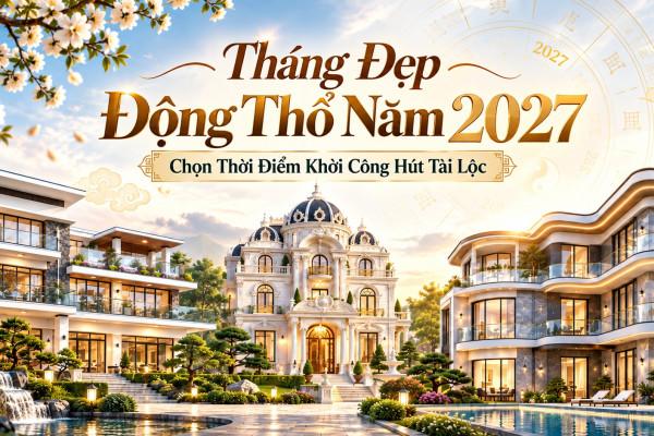 Tháng Đẹp Động Thổ Năm 2027: Chọn Thời Điểm Khởi Công Hút Tài Lộc