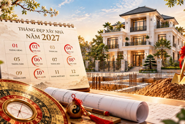 Tháng đẹp xây biệt thự năm 2027: Thời điểm khởi công mang nhiều may mắn