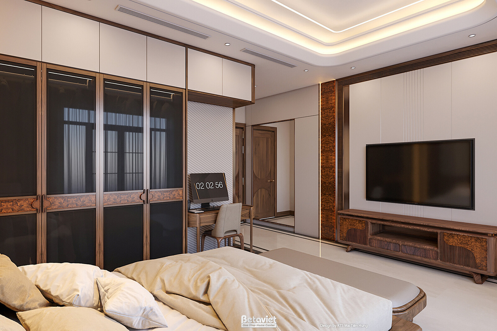 Nội thất phòng ngủ biệt thự hiện đại NT6280002 – góc nhìn 30