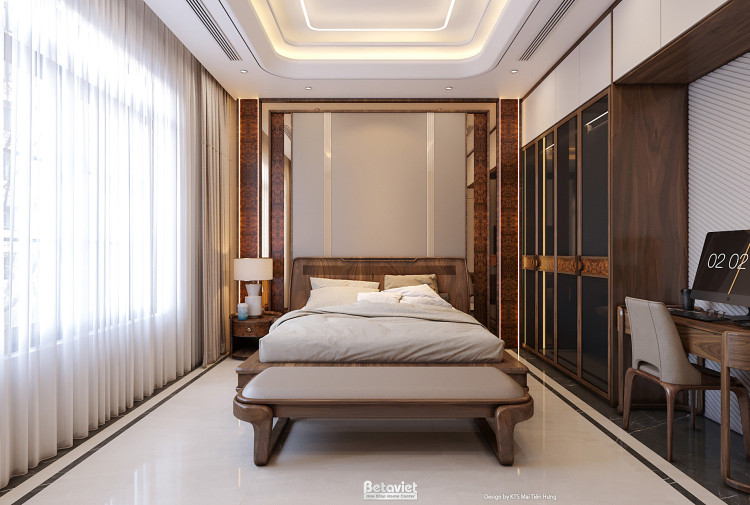 Thiết kế nội thất phòng ngủ hiện đại biệt thự NT6280002
