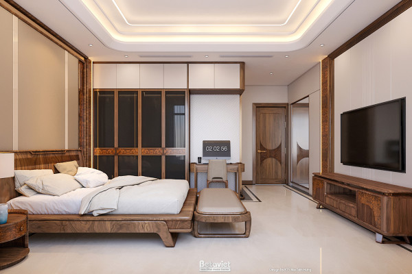 Trần thạch cao phòng ngủ: phân loại, cách chọn và mẫu thực tế Betaviet đã thiết kế