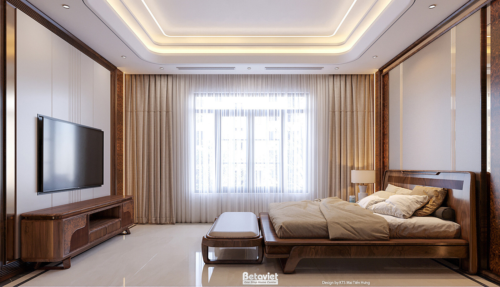 Nội thất phòng ngủ biệt thự hiện đại NT6280002 – góc nhìn 6