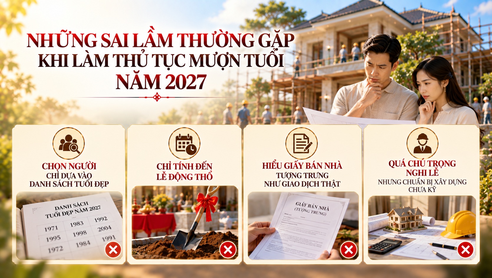 Thủ tục mượn tuổi làm nhà năm 2027: Quy trình chi tiết từ A đến Z