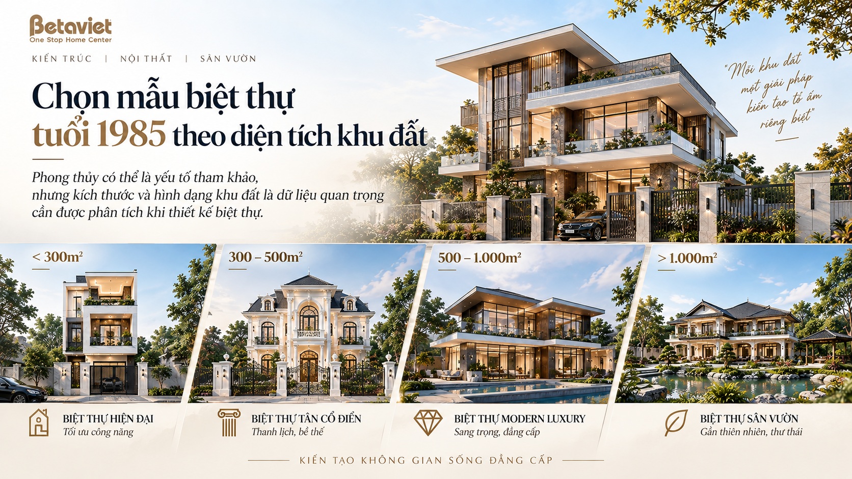 Tuổi Ất Sửu 1985 hợp mẫu biệt thự nào? Gợi ý kiến trúc theo phong thủy