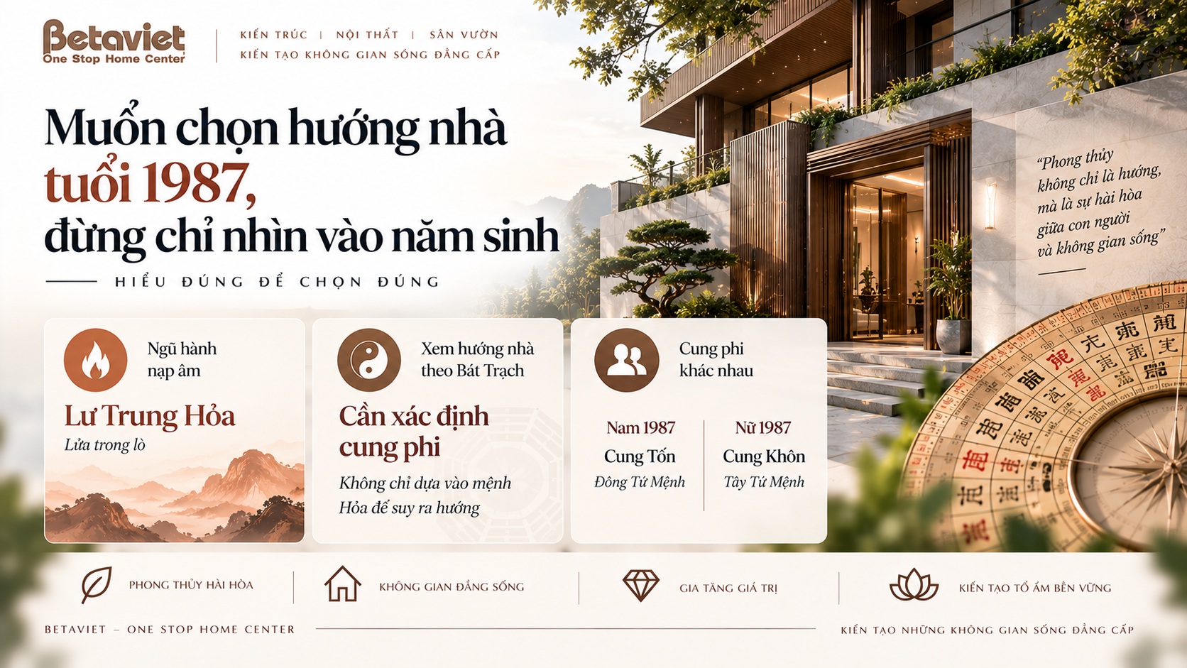 Tuổi Đinh Mão 1987 xây nhà hướng nào hút tài lộc? Cách chọn hướng chuẩn phong thủy