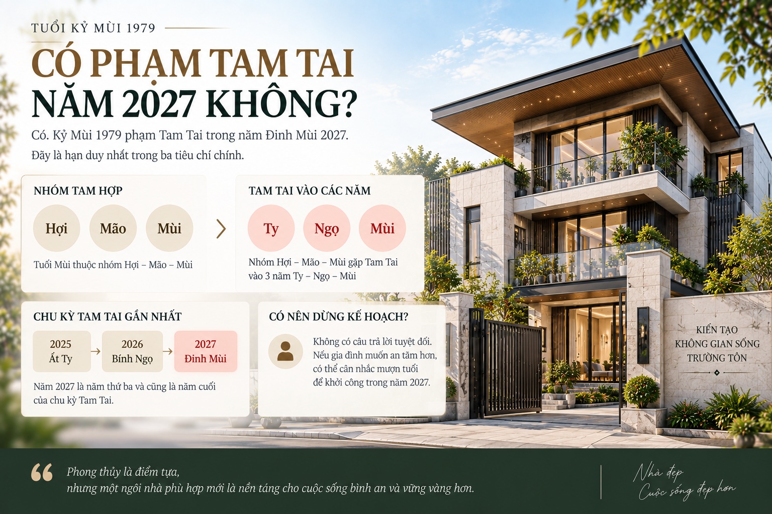 Tuổi Kỷ Mùi 1979 làm nhà năm 2027: Nên xây nhà hay mượn tuổi?