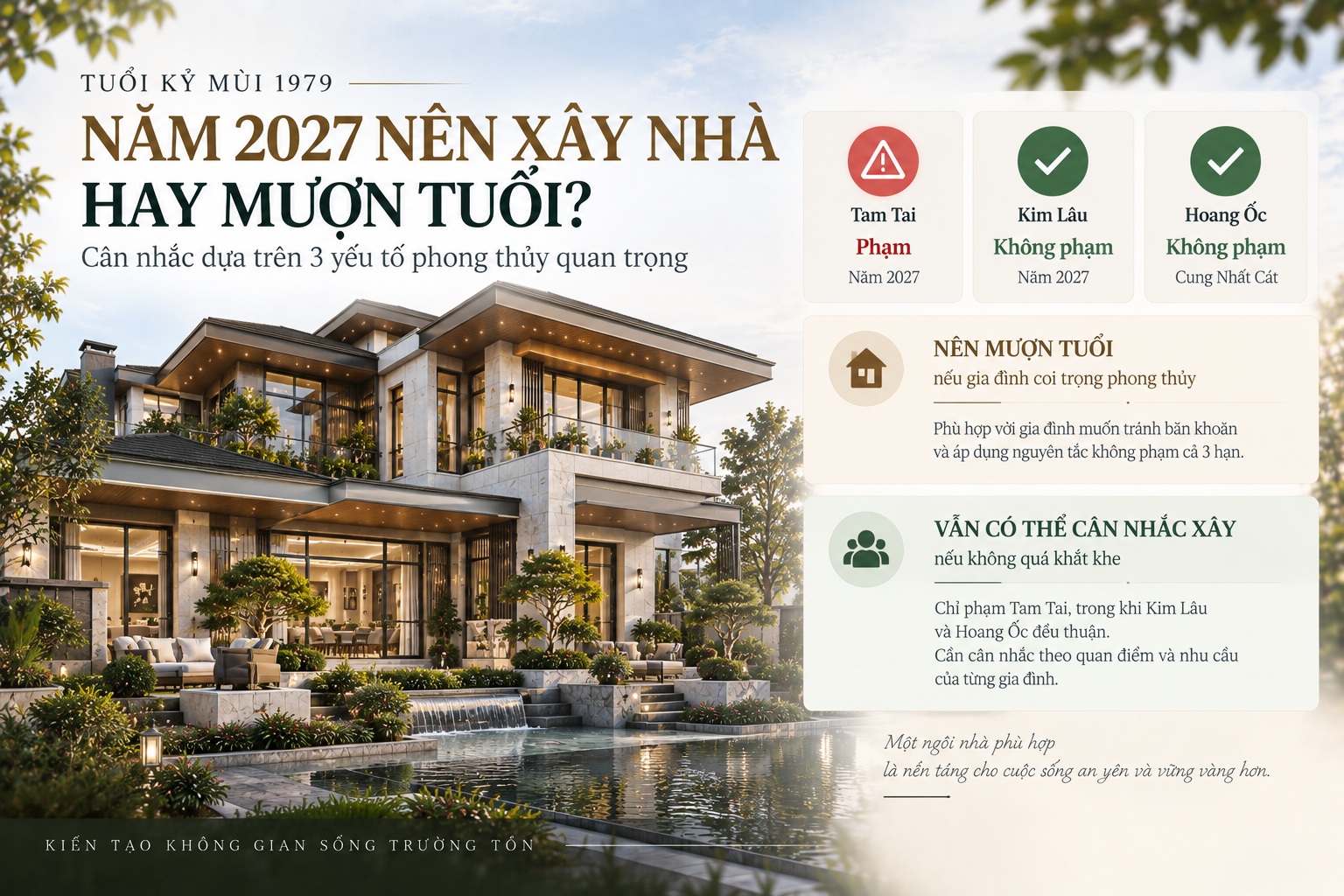 Tuổi Kỷ Mùi 1979 làm nhà năm 2027: Nên xây nhà hay mượn tuổi?