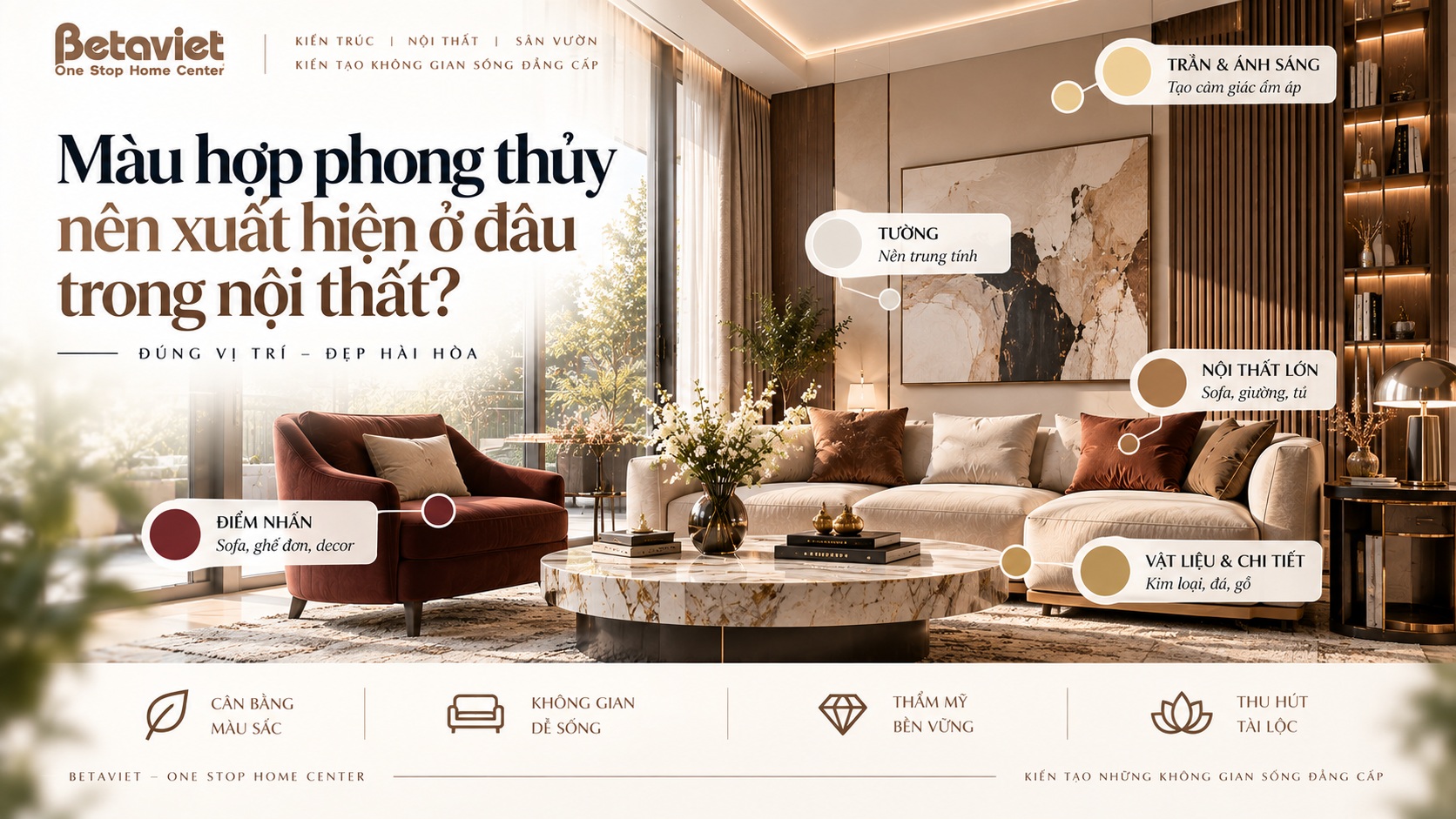 Tuổi Tân Mùi 1991 hợp màu nội thất nào? Gợi ý phối màu thu hút tài lộc