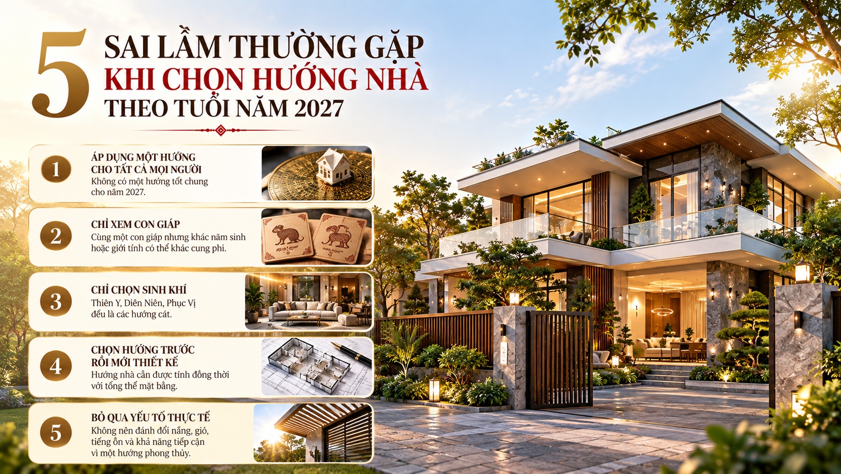 Cách chọn hướng nhà theo tuổi năm 2027 chuẩn phong thủy để đón tài lộc