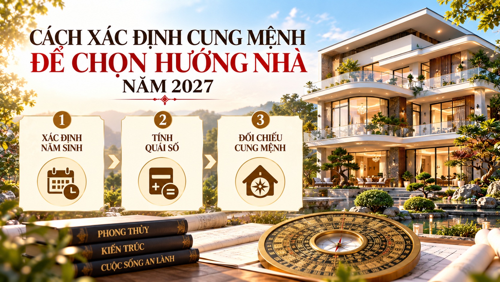 Cách chọn hướng nhà theo tuổi năm 2027 chuẩn phong thủy để đón tài lộc