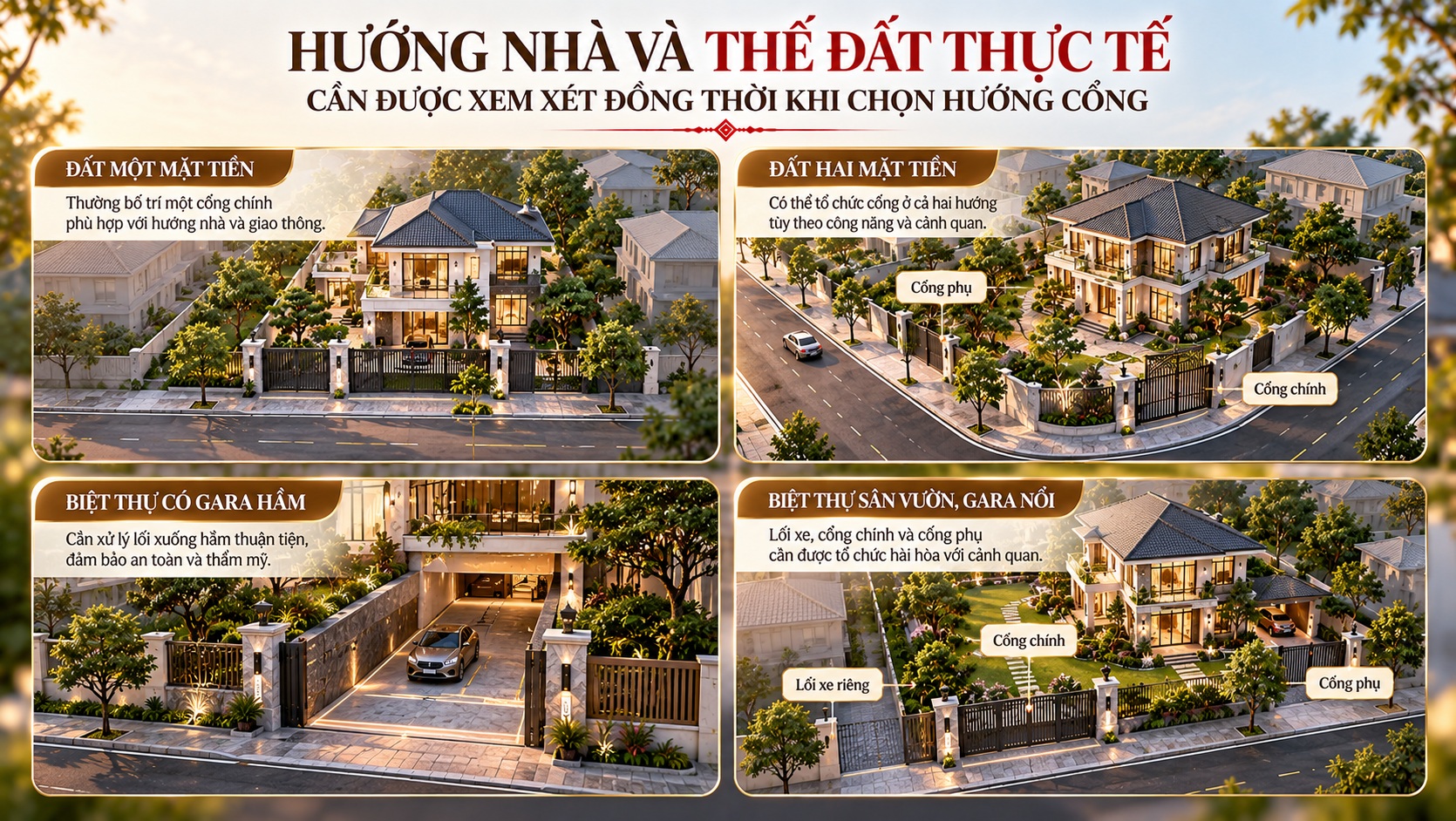 Hướng cổng chuẩn phong thủy năm 2027: Cách chọn để thu hút vượng khí