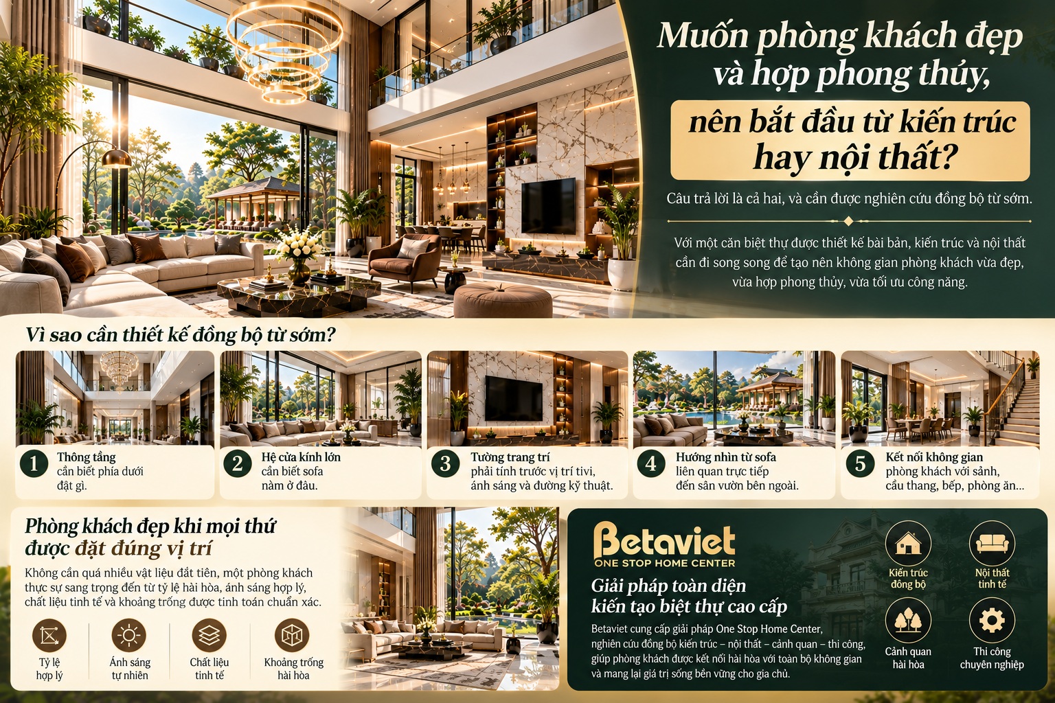Hướng phòng khách hút tài lộc: Nguyên tắc bố trí chuẩn phong thủy