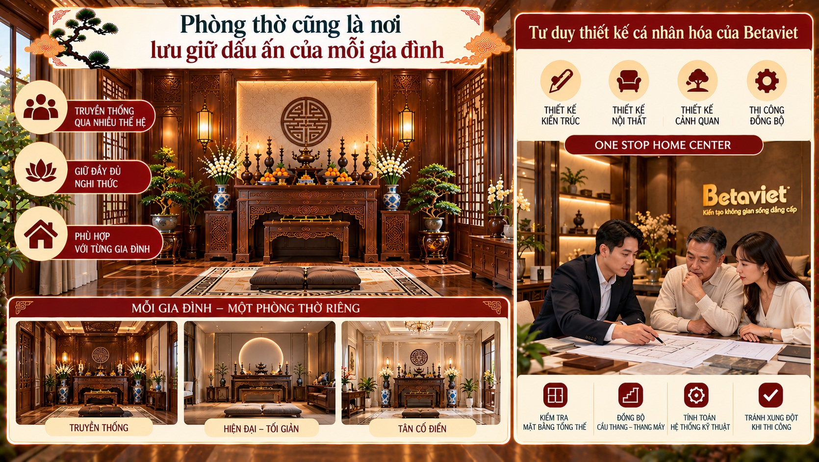 Hướng phòng thờ chuẩn phong thủy: Cách bố trí đúng để gia đạo bình an