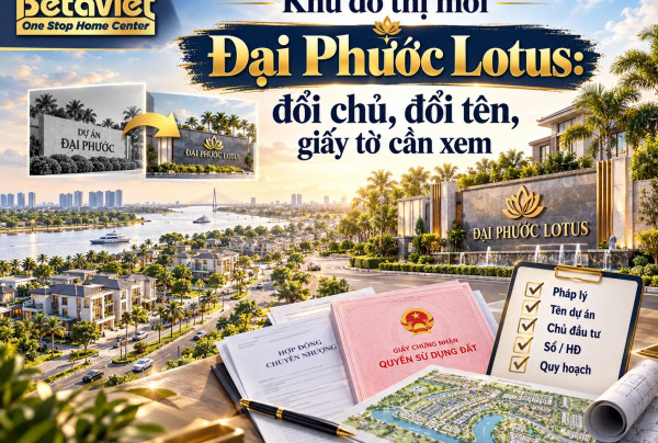 Khu đô thị mới Đại Phước Lotus: đổi chủ, đổi tên, giấy tờ cần xem