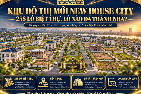 Khu đô thị mới New House City: 258 lô biệt thự, lô nào đã thành nhà?