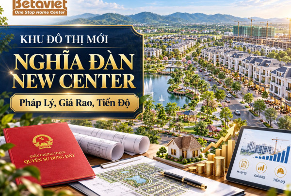 Khu Đô Thị Mới Nghĩa Đàn New Center: Pháp Lý, Giá Rao, Tiến Độ