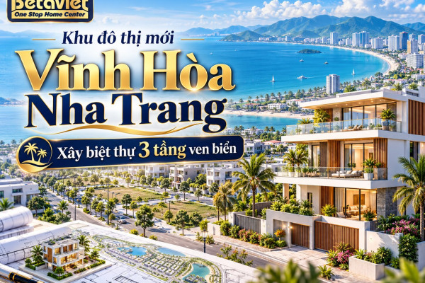Khu đô thị mới Vĩnh Hòa Nha Trang: xây biệt thự 3 tầng ven biển