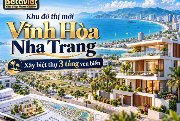 Khu đô thị mới Vĩnh Hòa Nha Trang: xây biệt thự 3 tầng ven biển