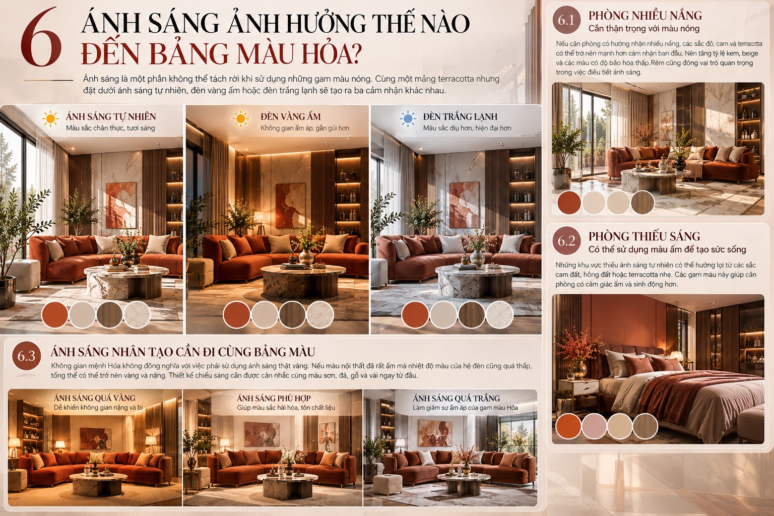 Màu sắc nội thất hợp mệnh Hỏa: Gợi ý màu sắc mang đến may mắn và thịnh vượng