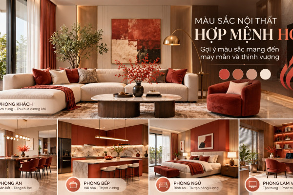 Màu sắc nội thất hợp mệnh Hỏa: Gợi ý màu sắc mang đến may mắn và thịnh vượng