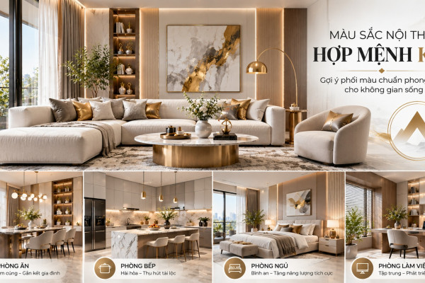 Màu sắc nội thất hợp mệnh Kim: Gợi ý phối màu chuẩn phong thủy cho không gian sống