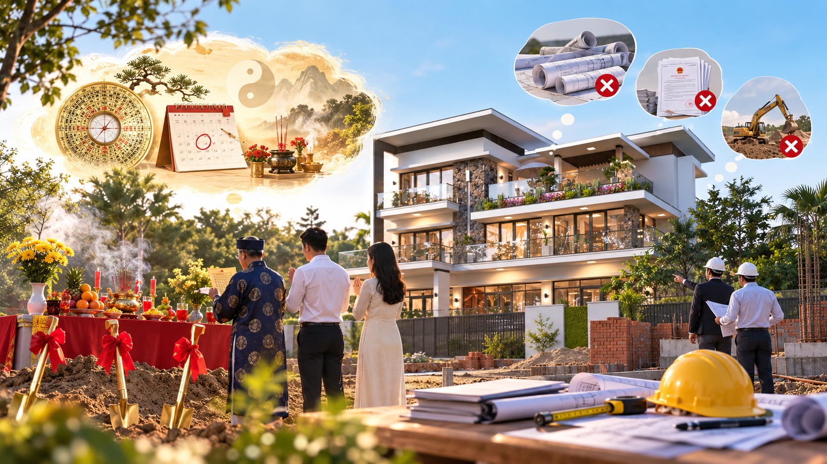 Những điều kiêng kỵ khi khởi công xây nhà để tránh ảnh hưởng đến vận khí