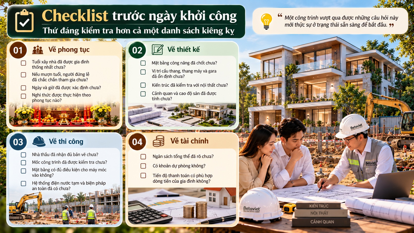 Những điều kiêng kỵ khi khởi công xây nhà để tránh ảnh hưởng đến vận khí