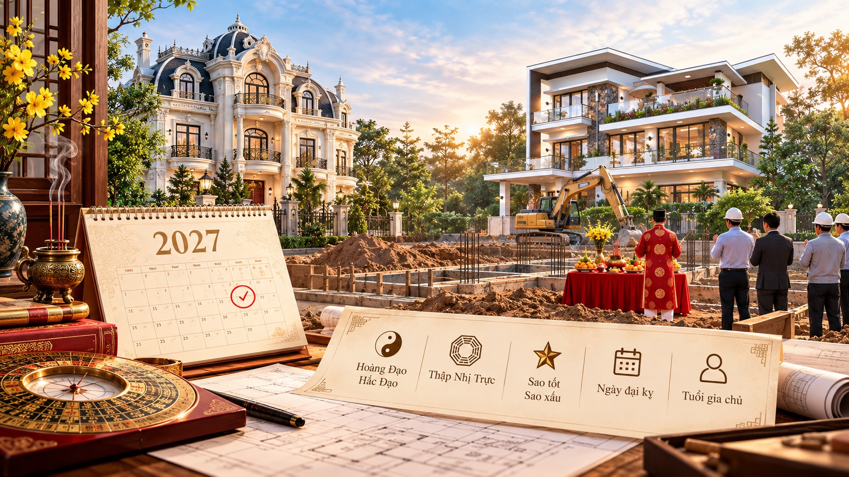Những ngày đại cát động thổ năm 2027: Cách chọn ngày đẹp chuẩn phong thủy