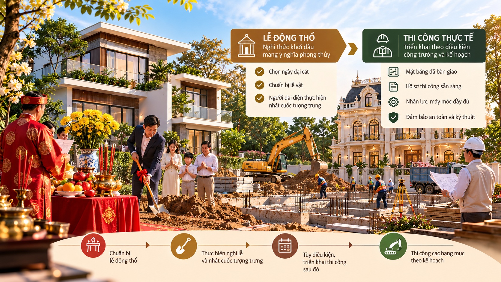 Những ngày đại cát động thổ năm 2027: Cách chọn ngày đẹp chuẩn phong thủy