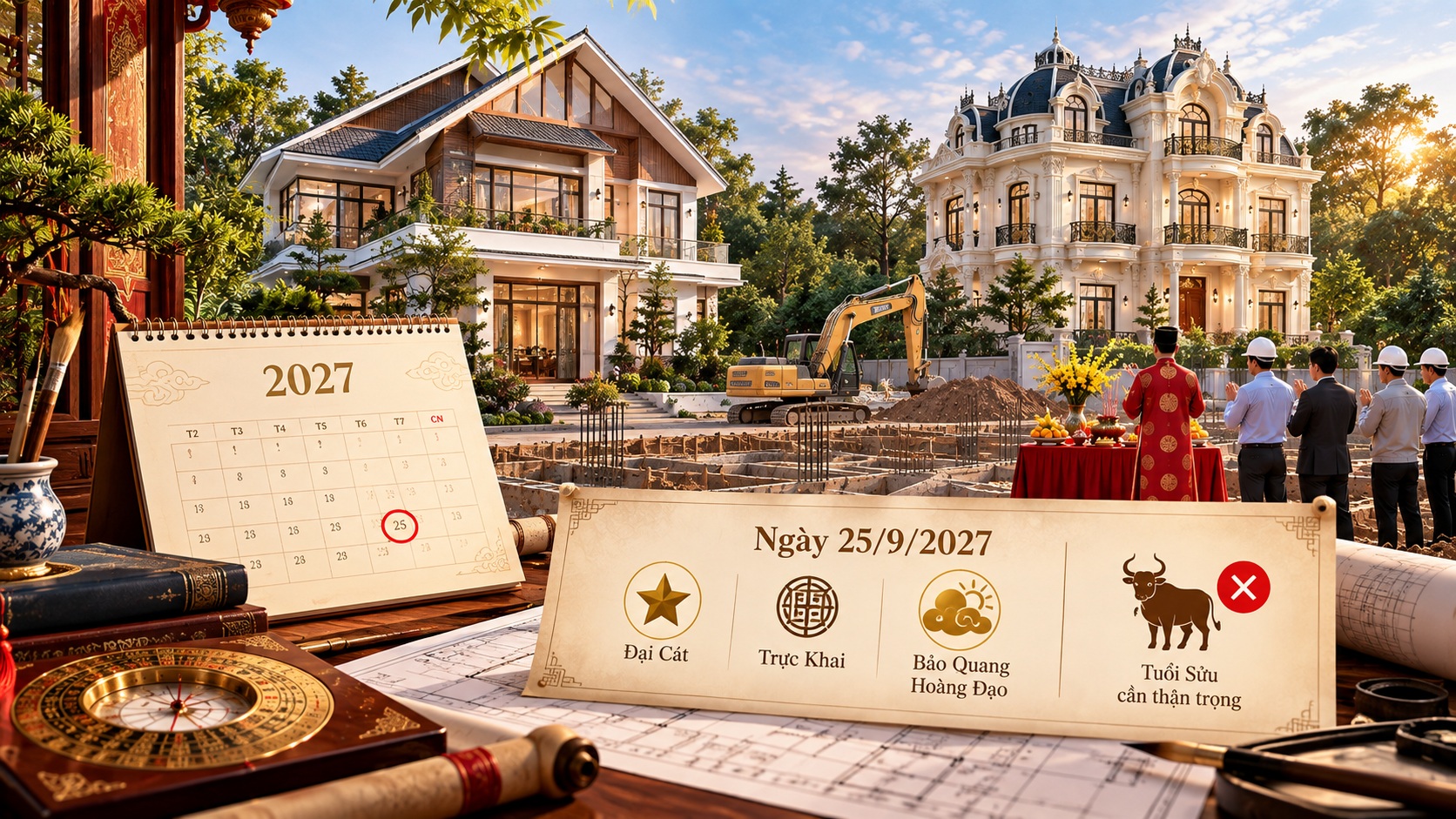 Những ngày đại cát động thổ năm 2027: Cách chọn ngày đẹp chuẩn phong thủy