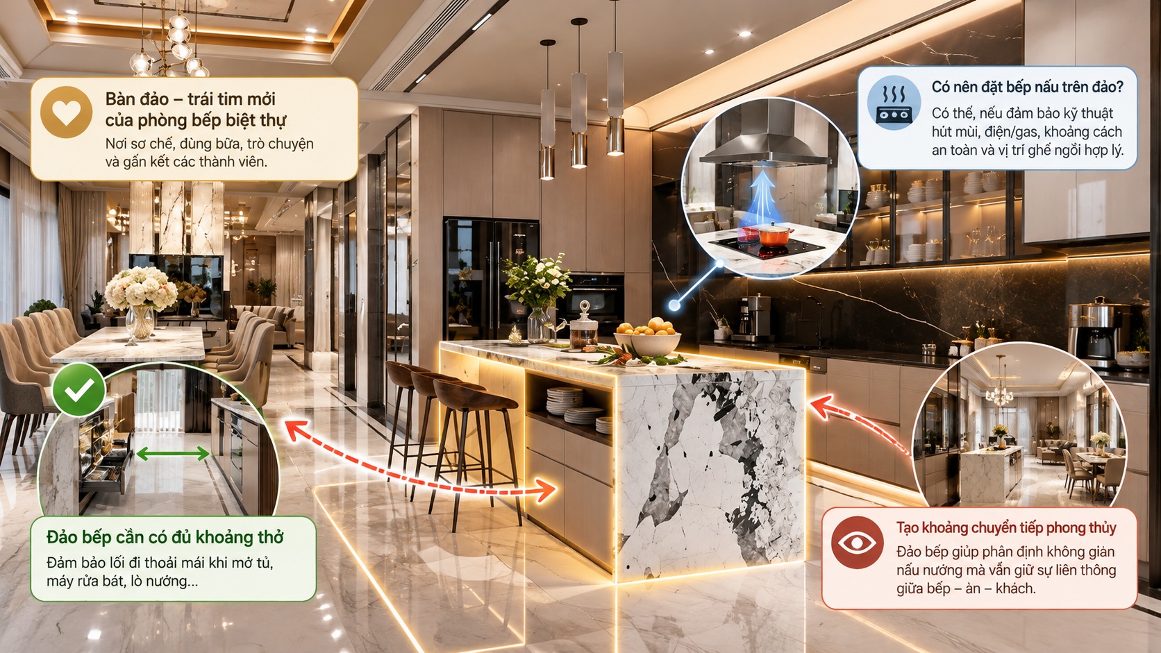 Phong thủy phòng bếp thu hút tài lộc: Những nguyên tắc gia chủ nên biết