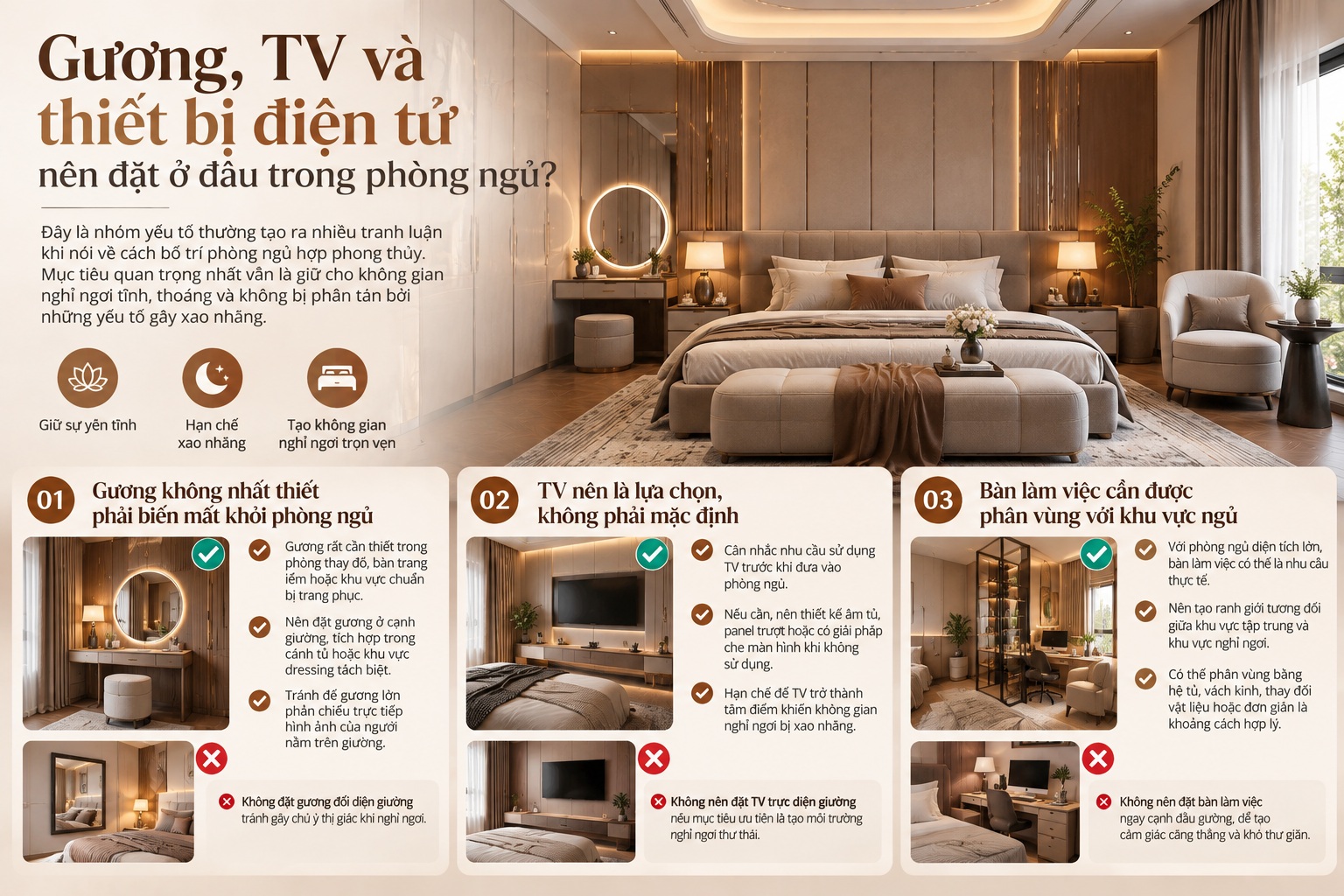 Phong thủy phòng ngủ vượng khí: Cách bố trí mang lại sức khỏe và may mắn