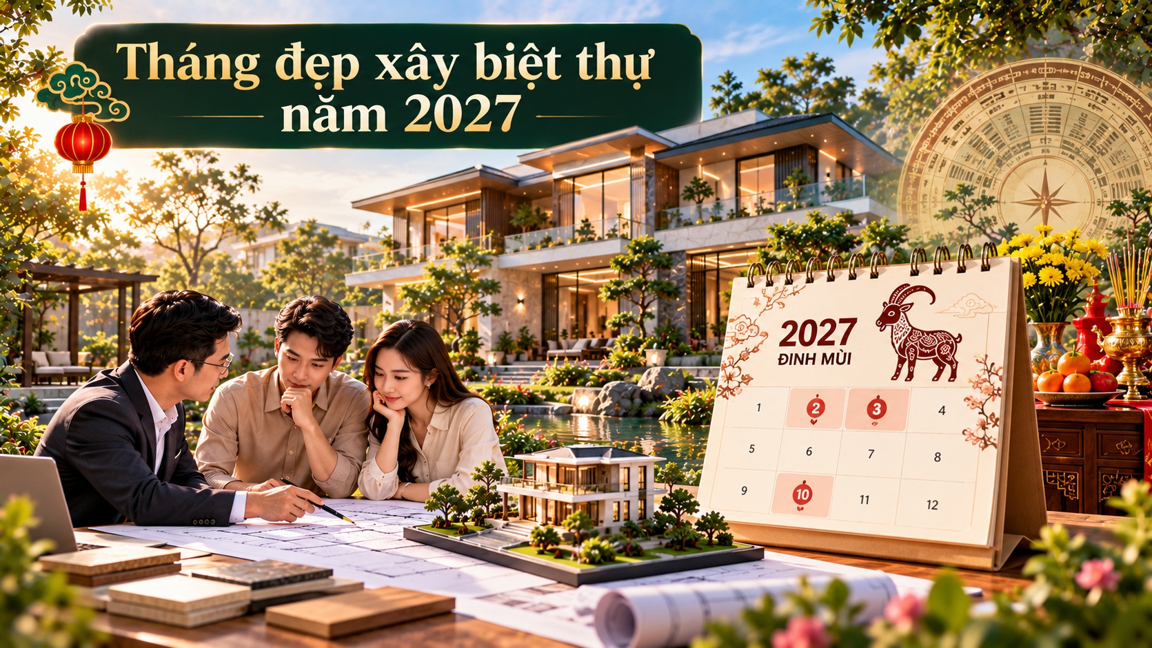Tháng đẹp xây biệt thự năm 2027: Thời điểm khởi công mang nhiều may mắn