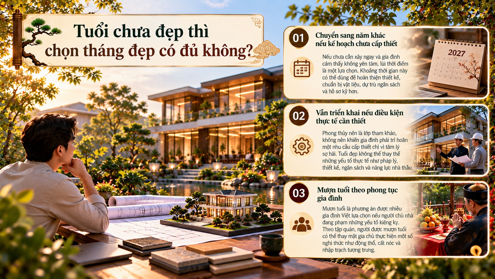 Tháng đẹp xây biệt thự năm 2027: Thời điểm khởi công mang nhiều may mắn